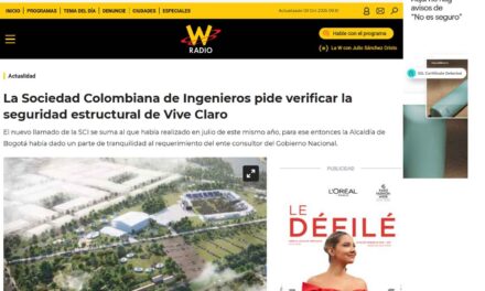 La Sociedad Colombiana de Ingenieros pide verificar la seguridad estructural de Vive Claro