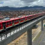 Primer recorrido sobre el viaducto del Metro de Bogotá